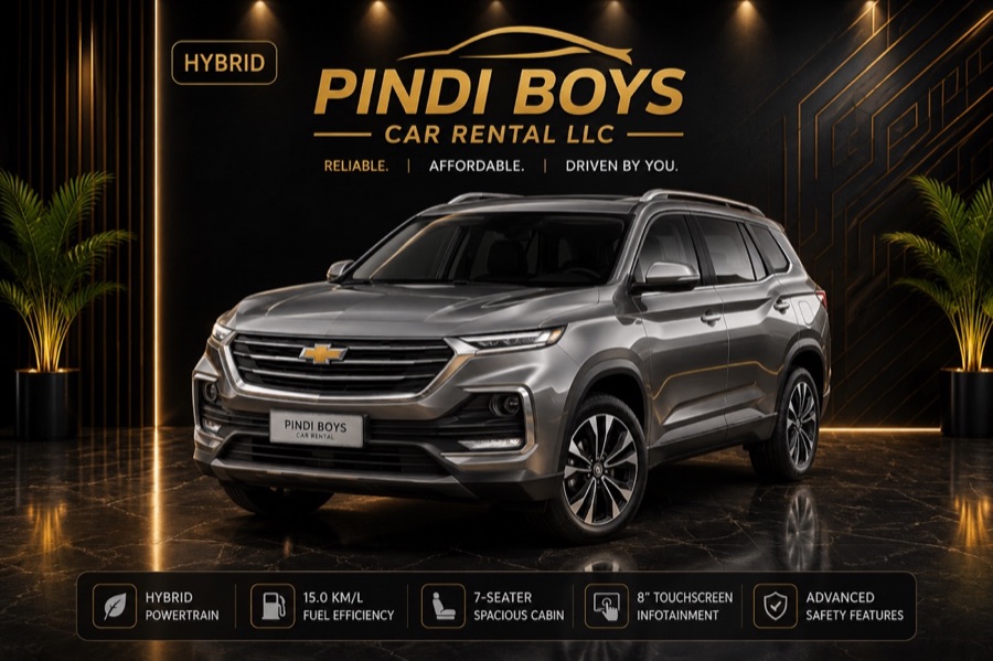 Chevrolet Captiva for rent in Dubai with Pindi Boys Car Rental