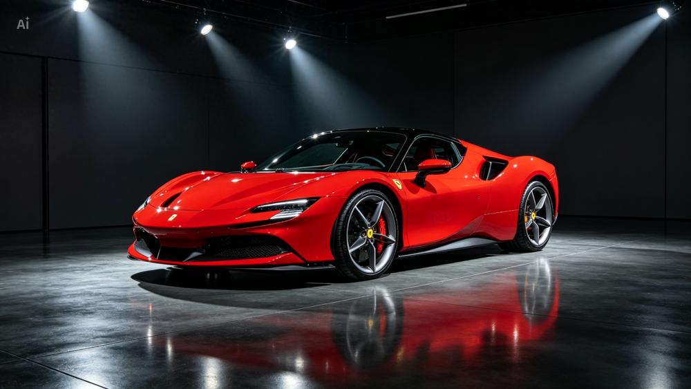 Ferrari 296 GTB for rent in Dubai with Pindi Boys Car Rental