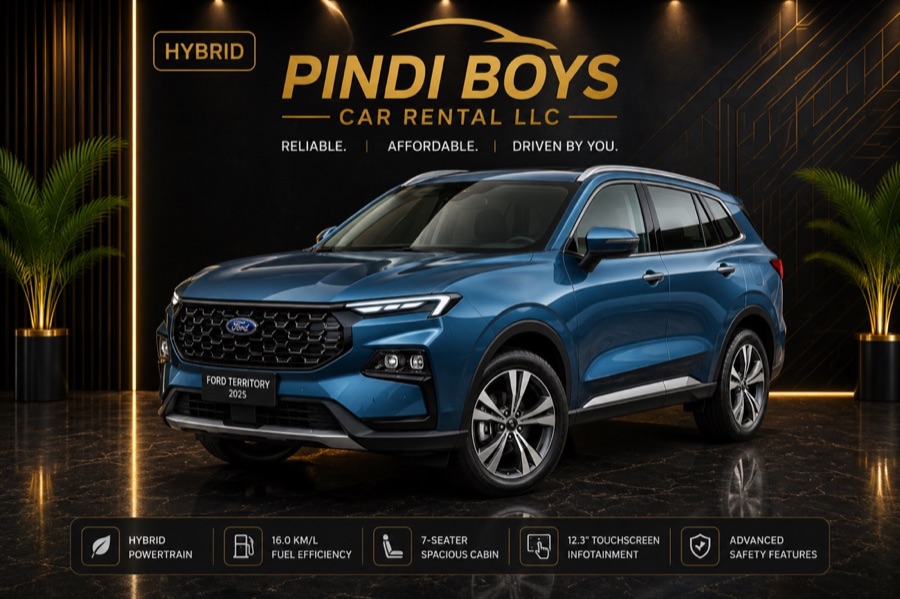 Ford Territory for rent in Dubai with Pindi Boys Car Rental