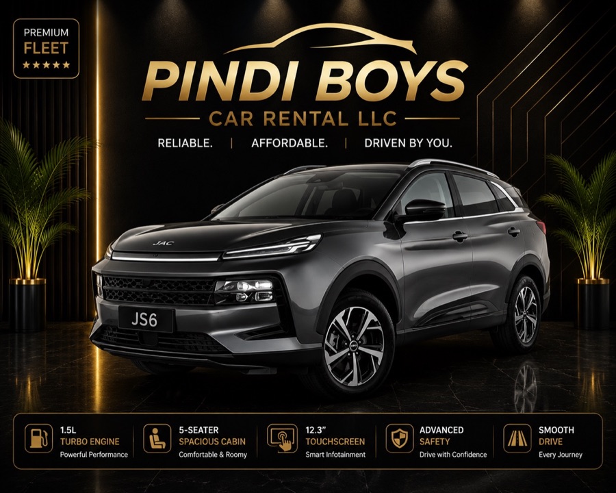 JAC JS6 for rent in Dubai with Pindi Boys Car Rental