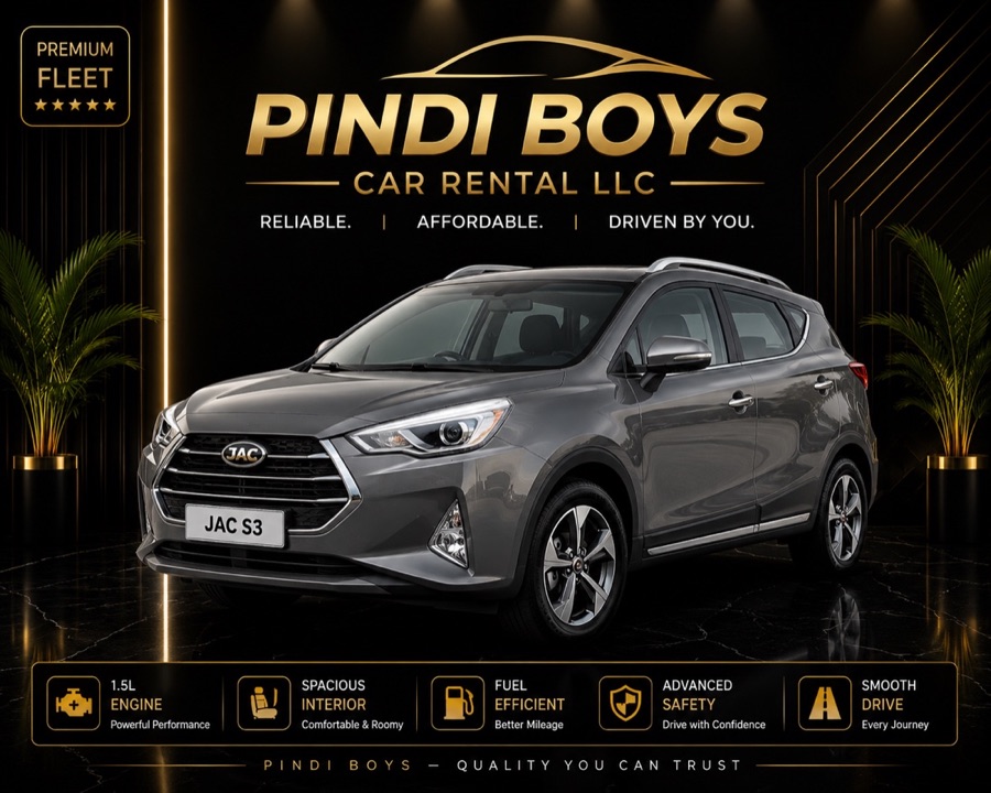 JAC S3 for rent in Dubai with Pindi Boys Car Rental