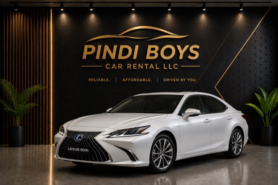 Lexus ES 300h for rent in Dubai with Pindi Boys Car Rental