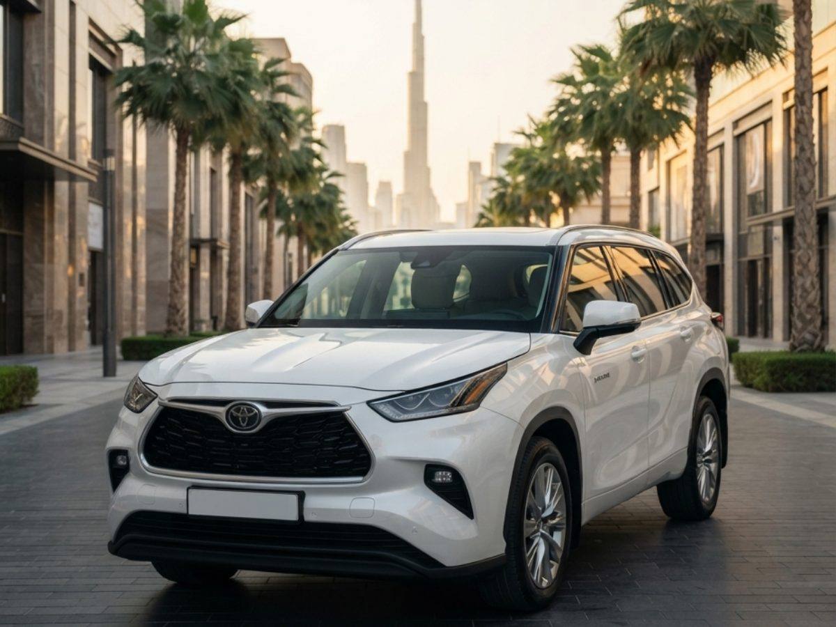 Toyota Highlander for rent in Dubai with Pindi Boys Car Rental