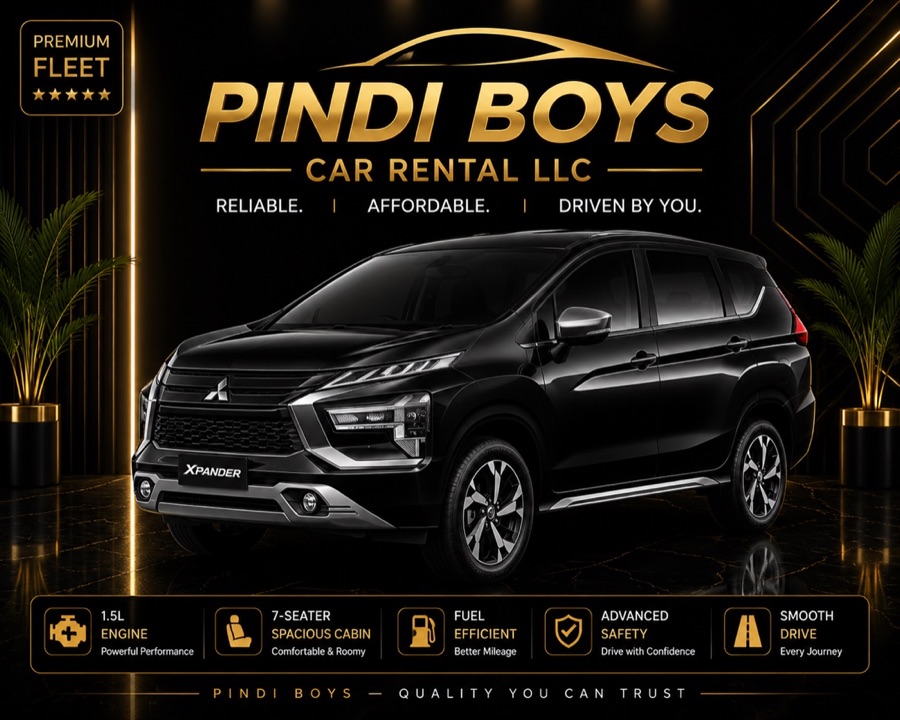 Mitsubishi Xpander for rent in Dubai with Pindi Boys Car Rental