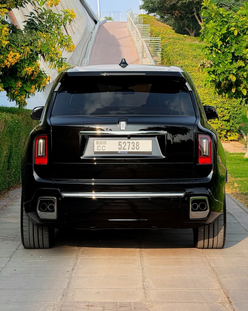 Rolls-Royce Cullinan black interior — Dubai chauffeur rental